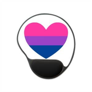 Bisexual Heart Mouse Pad With Wrist Rest