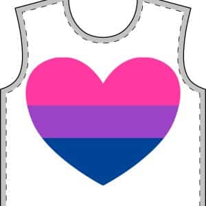 Bisexual Heart Men's Crewneck Sweatshirt (AOP)