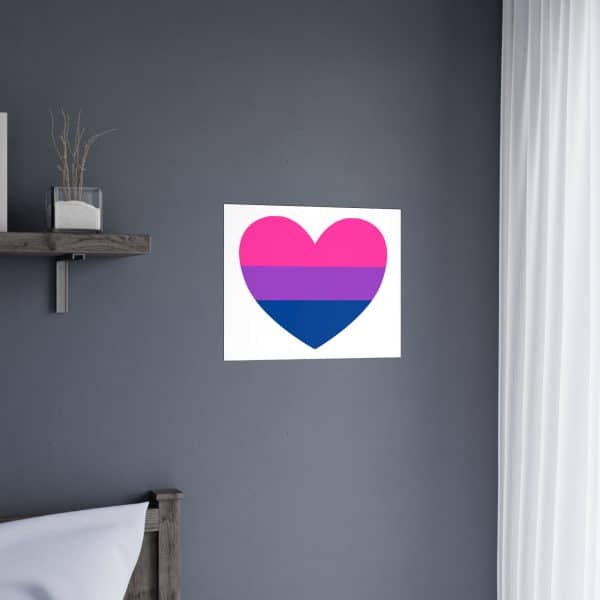 Bisexual Heart Matte Posters - Image 32