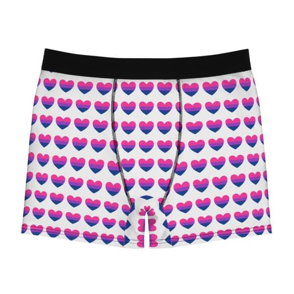 Bisexual Heart Men's Boxer Briefs (AOP)