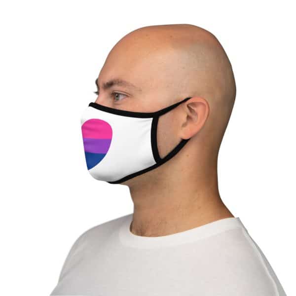 Bisexual Heart Fitted Polyester Face Mask - Image 3