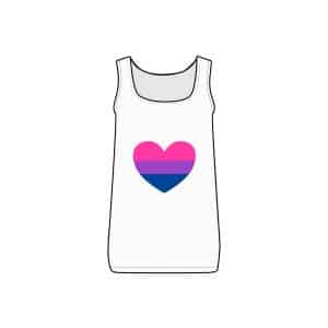 Bisexual Heart Women's Micro Ribbed Tank