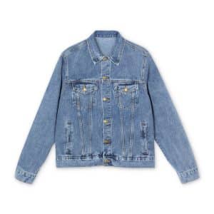 Bisexual Heart Men's Denim Jacket