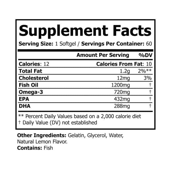 Bisexual Heart Omega 3 Fish Oil Supplement (60 Softgels) - Image 6