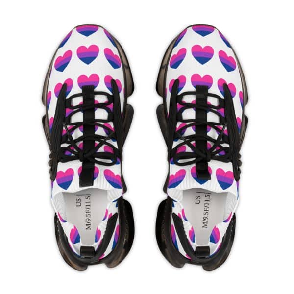 Bisexual Heart Men's Mesh Sneakers - Image 2