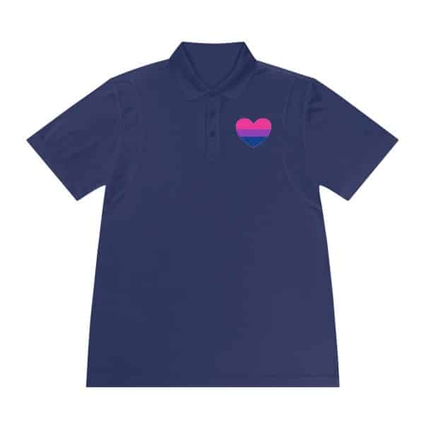 Bisexual Heart Men's Sport Polo Shirt - Image 34