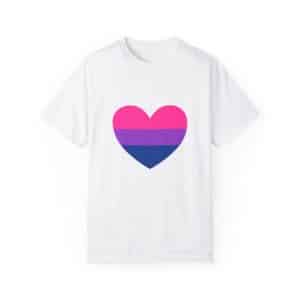 Bisexual Heart Unisex Garment-Dyed T-shirt