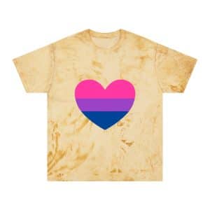 Bisexual Heart Unisex Color Blast T-Shirt