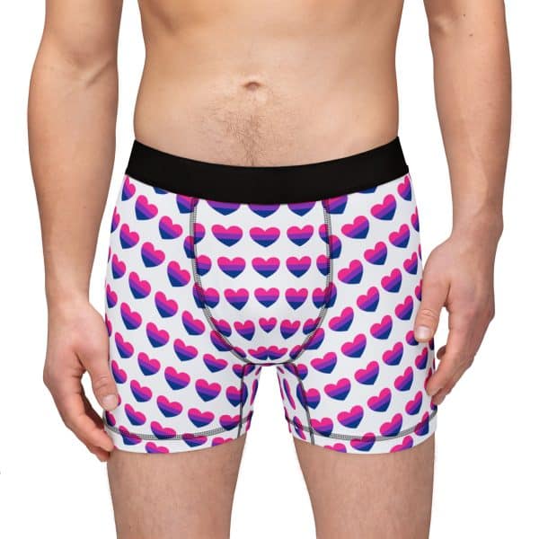 Bisexual Heart Men's Boxers (AOP) - Image 4