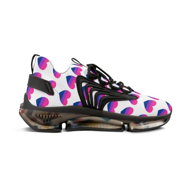 Bisexual Heart Men's Mesh Sneakers - Image 4