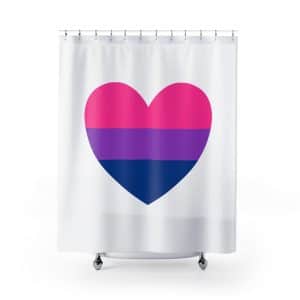 Bisexual Heart Shower Curtains