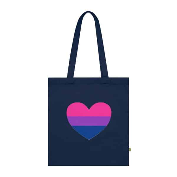 Bisexual Heart Organic Cotton Tote Bag - Image 6