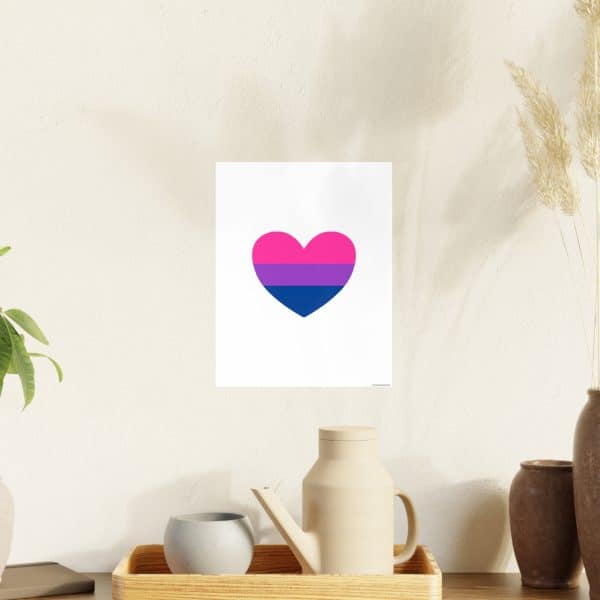 Bisexual Heart Photo Art Paper Posters - Image 36