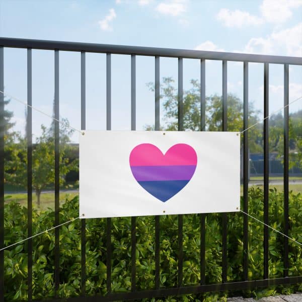 Bisexual Heart Matte Banner - Image 2