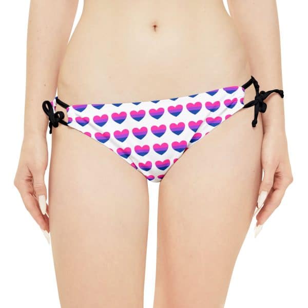 Bisexual Heart Loop Tie Side Bikini Bottom (AOP) - Image 7