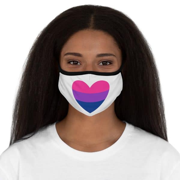 Bisexual Heart Fitted Polyester Face Mask - Image 4