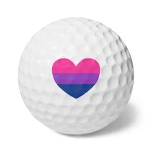 Bisexual Heart Golf Balls, 6pcs