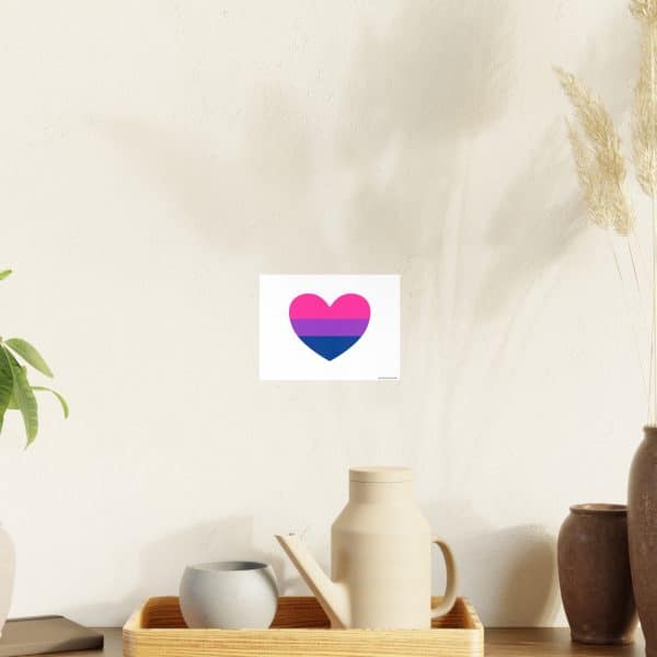 Bisexual Heart Photo Art Paper Posters - Image 3