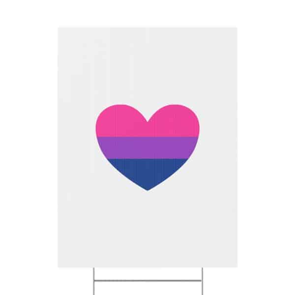 Bisexual Heart Plastic Yard Sign - Image 26