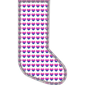 Bisexual Heart Christmas Stockings (Flannel)