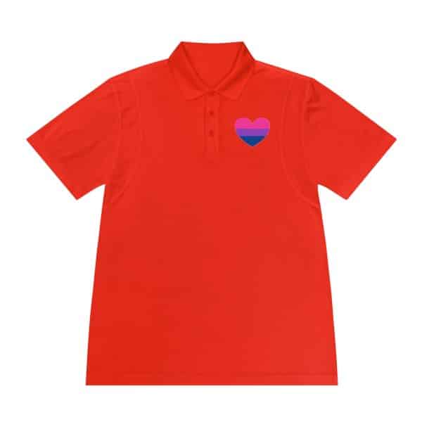 Bisexual Heart Men's Sport Polo Shirt - Image 13