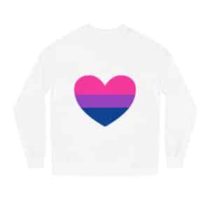 Bisexual Heart Unisex Crew Neck Sweatshirt