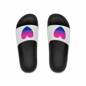 Bisexual Heart Men's Slide Sandals