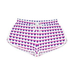 Bisexual Heart Women's Relaxed Shorts (AOP)