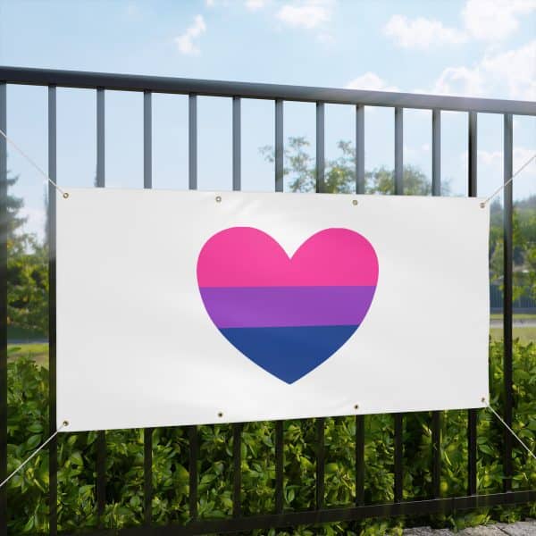 Bisexual Heart Matte Banner - Image 11