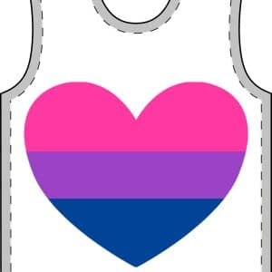 Bisexual Heart Women's T-Shirt (AOP)