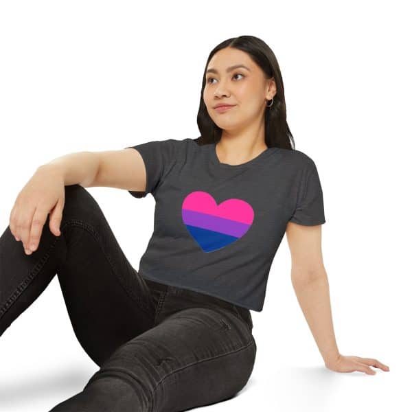 Bisexual Heart Women's Festival Crop Top - Image 55
