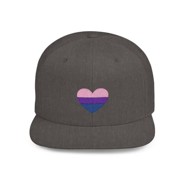 Bisexual Heart Flat Bill Snapback - Image 7