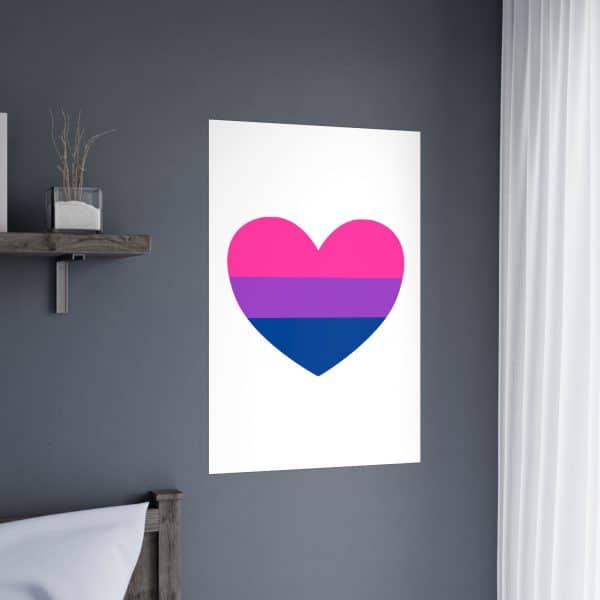 Bisexual Heart Matte Posters - Image 20