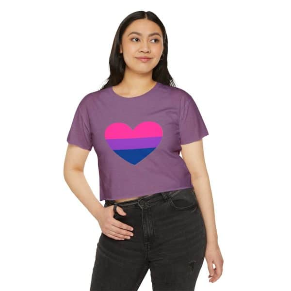 Bisexual Heart Women's Festival Crop Top - Image 43