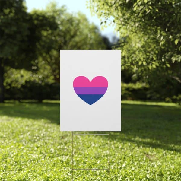 Bisexual Heart Plastic Yard Sign - Image 29