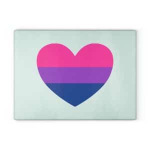 Bisexual Heart Glass Cutting Board