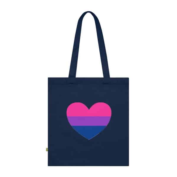 Bisexual Heart Organic Cotton Tote Bag - Image 5