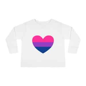 Bisexual Heart Toddler Long Sleeve Tee