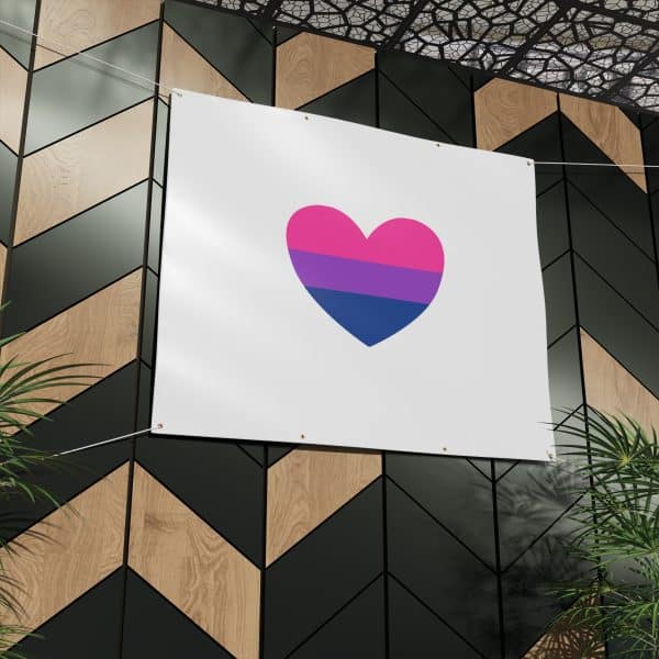Bisexual Heart Matte Banner - Image 15