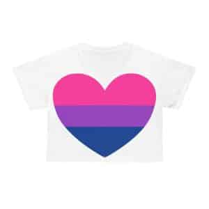 Bisexual Heart Crop Tee (AOP)