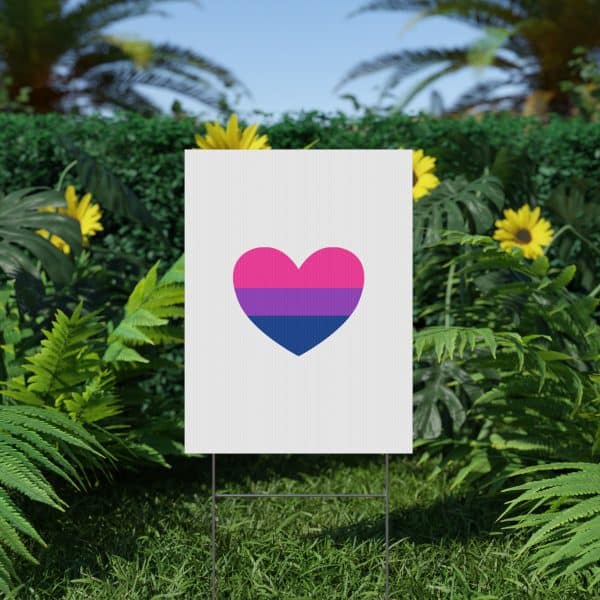 Bisexual Heart Plastic Yard Sign - Image 30