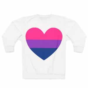 Bisexual Heart Unisex Sweatshirt (AOP)