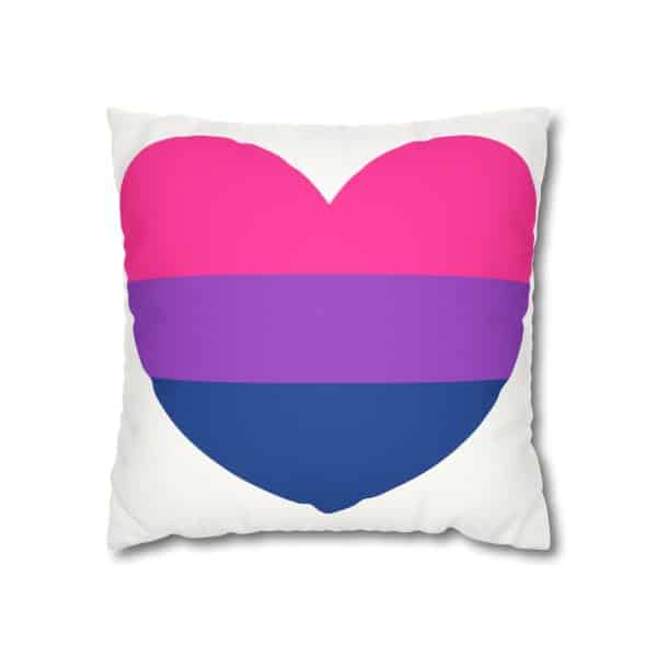 Bisexual Heart Faux Suede Square Pillowcase - Image 8