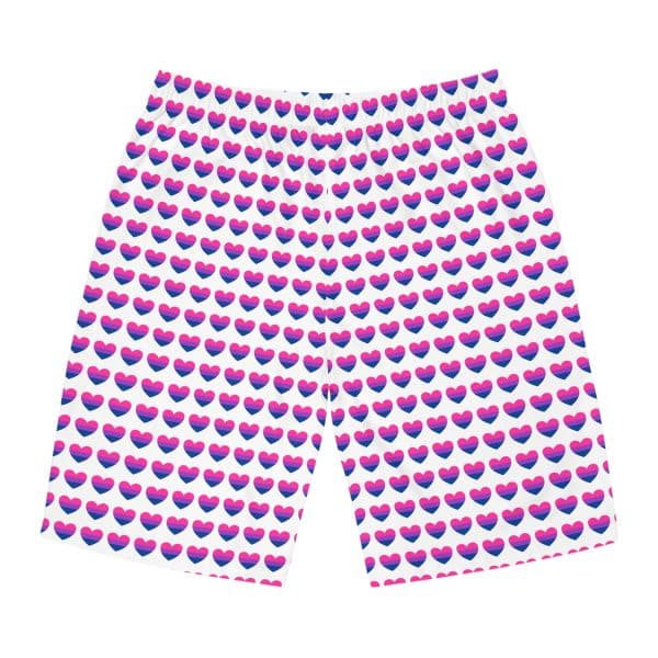 Bisexual Heart Men's Board Shorts (AOP) - Image 10