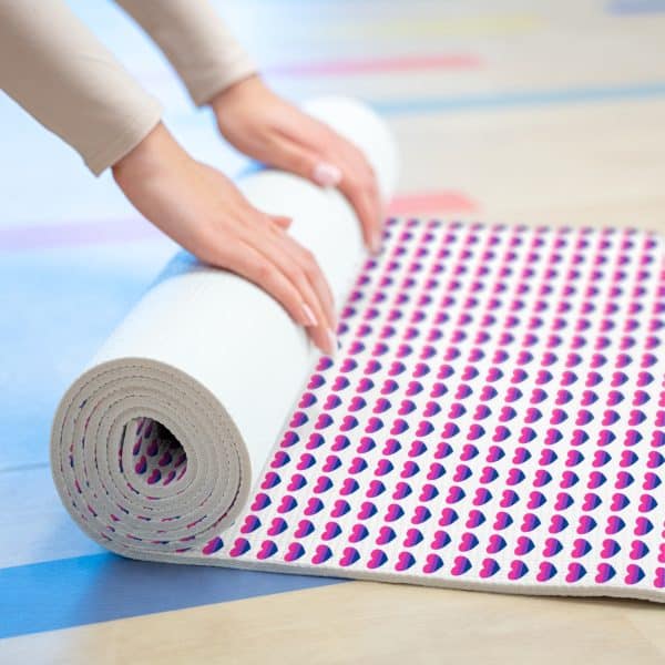 Bisexual Heart Foam Yoga Mat - Image 5