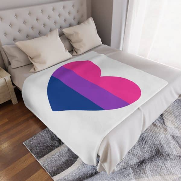 Bisexual Heart Microfiber Blanket - Image 10