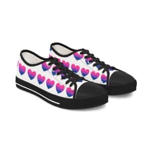 Bisexual Heart Women's Low Top Sneakers