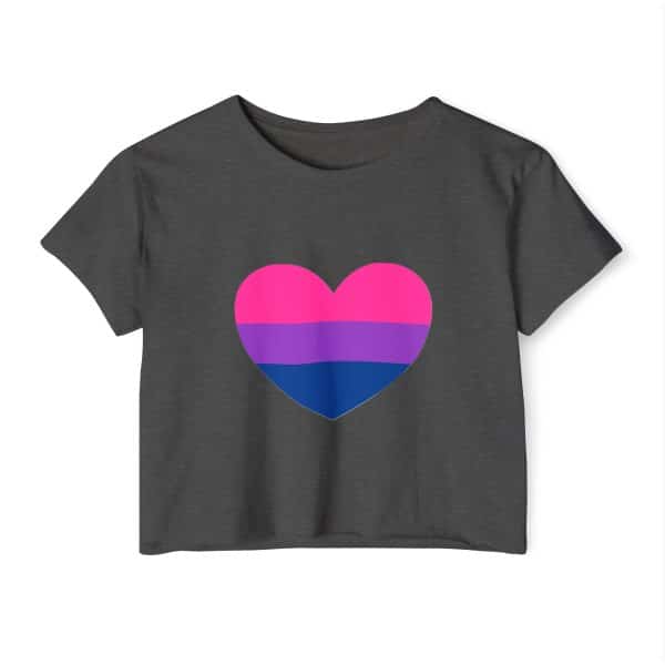 Bisexual Heart Women's Festival Crop Top - Image 51