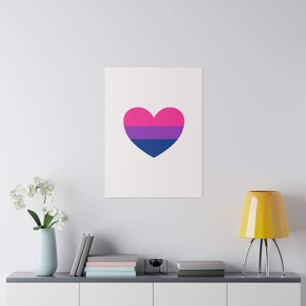 Bisexual Heart Matte Canvas, Stretched, 0.75" - Image 60