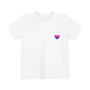 Bisexual Heart Unisex Pocket T-shirt